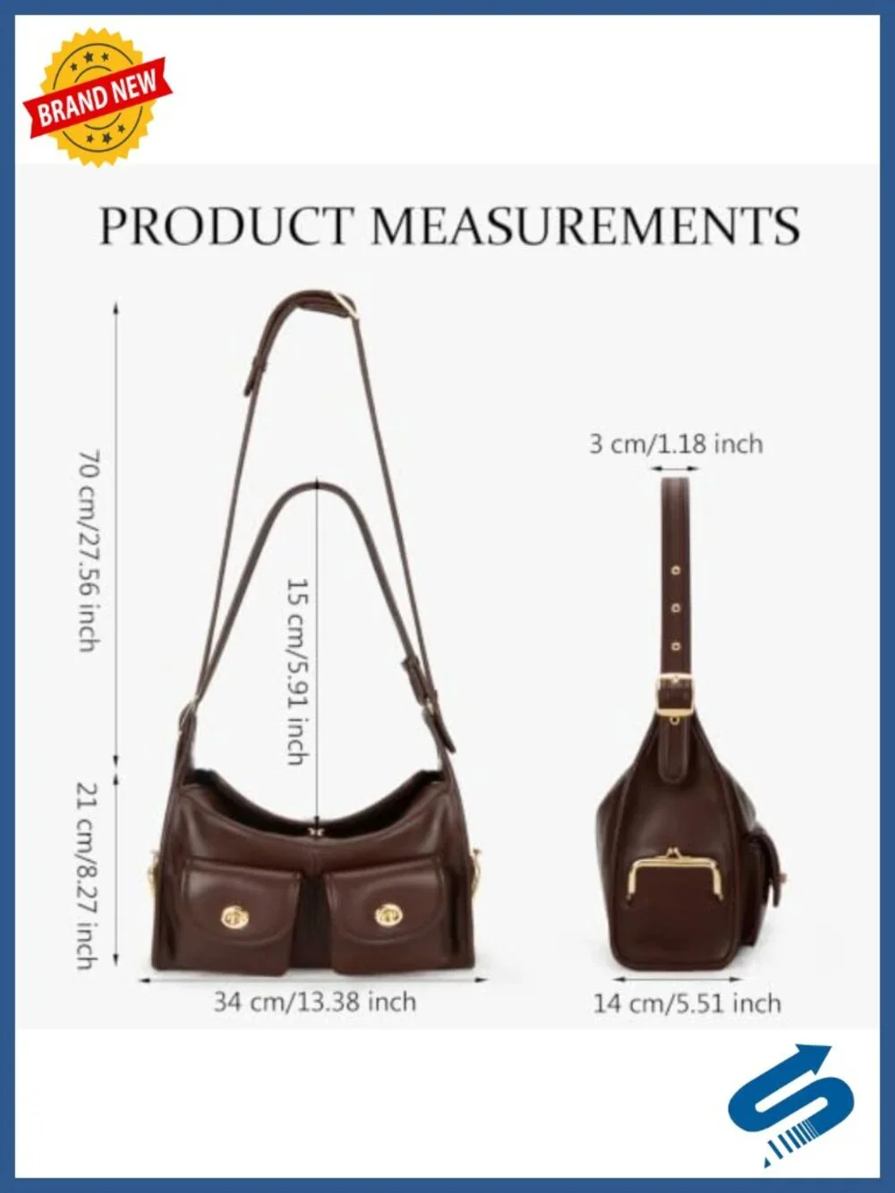 Turn Lock Hobo Shoulder Bag Women Faux Leather Tote Crossbody Work